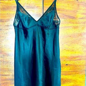 Victoria’s Secret black silk/lace sleepwear slip